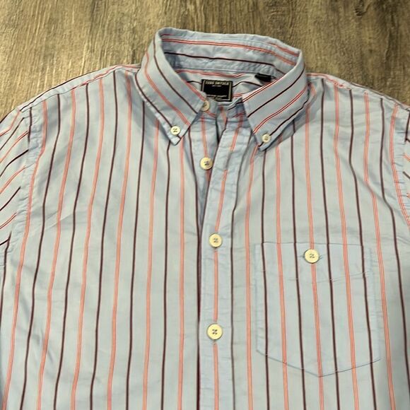 Todd Snyder Men’s blue red stripe button down - M - Picture 2 of 8